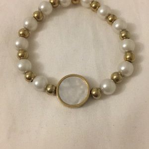 Stainless Steel and Pearl Bracelet